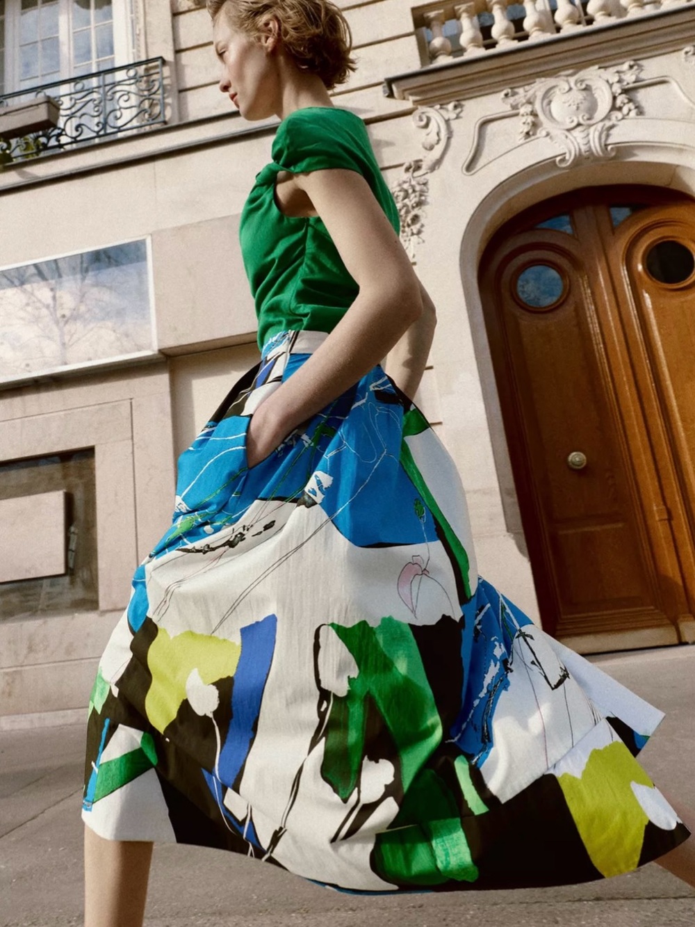 Zara pleated Midi Skirt. S (eur 34) NWT - Picture 3 of 8